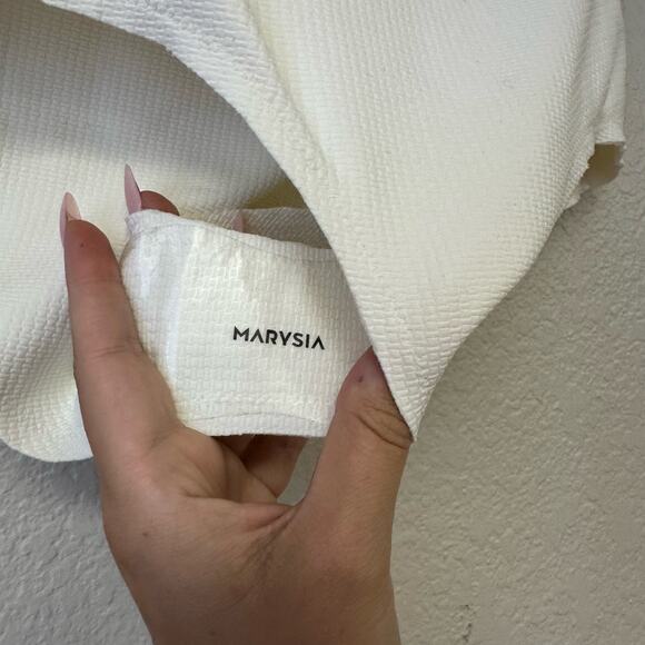 NWOT Marysia High Waisted Bikini Bottom White Size Small - Picture 2 of 5